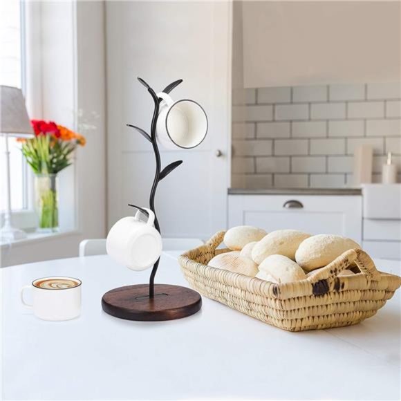 Mug Holder,Countertop Mug Tree,Coffee Mugs & Tea Cup Storage Rack,Coffee Counter - Picture 5 of 6